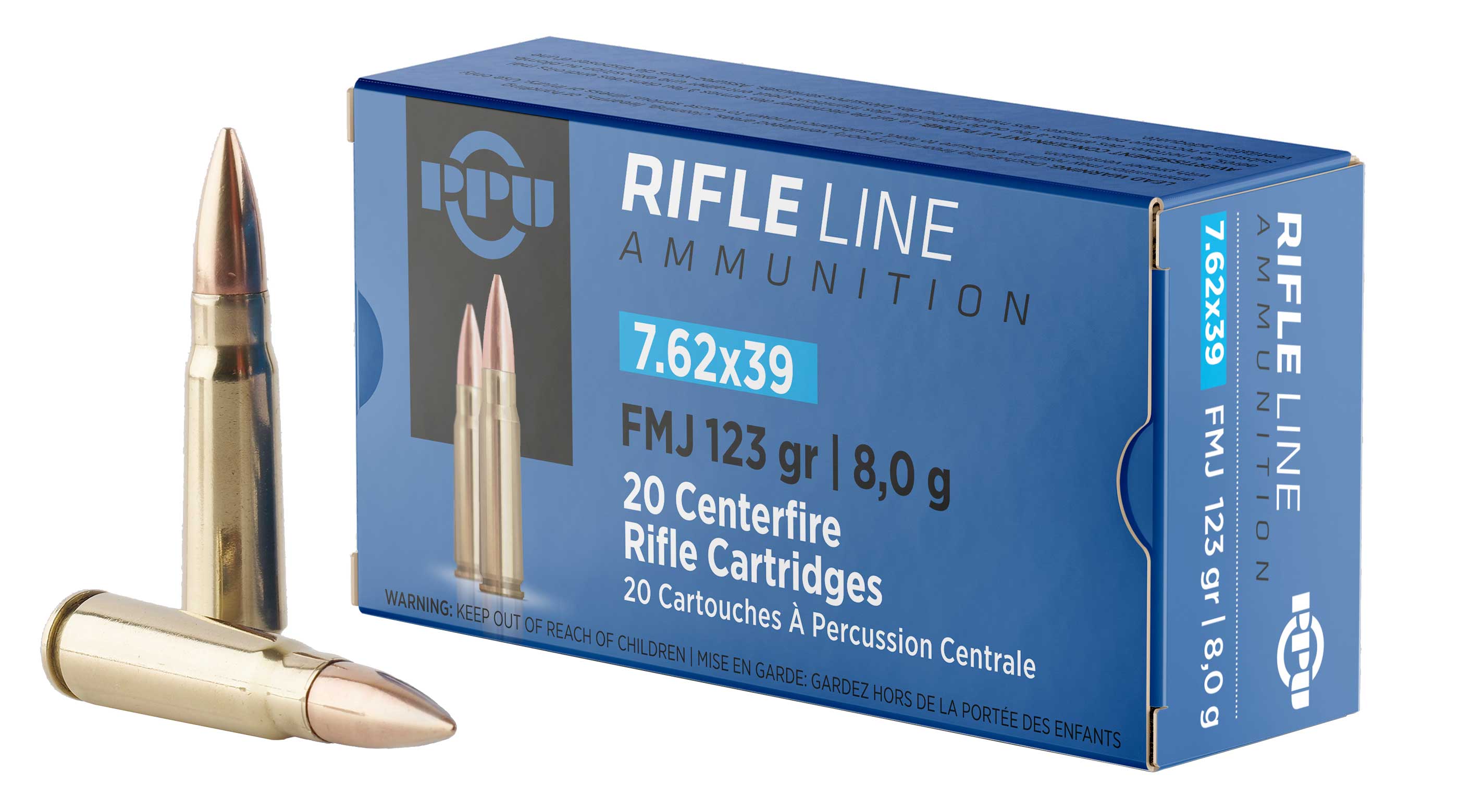 Ppu 7 62x39 123gr fmj 840rd case kygunco